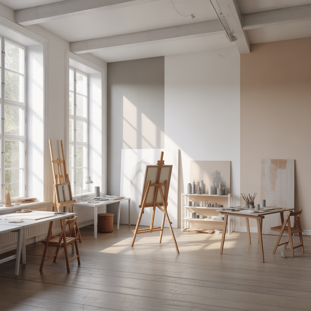 2.Vilken vaggfarg passar bast i en studio eller atelj