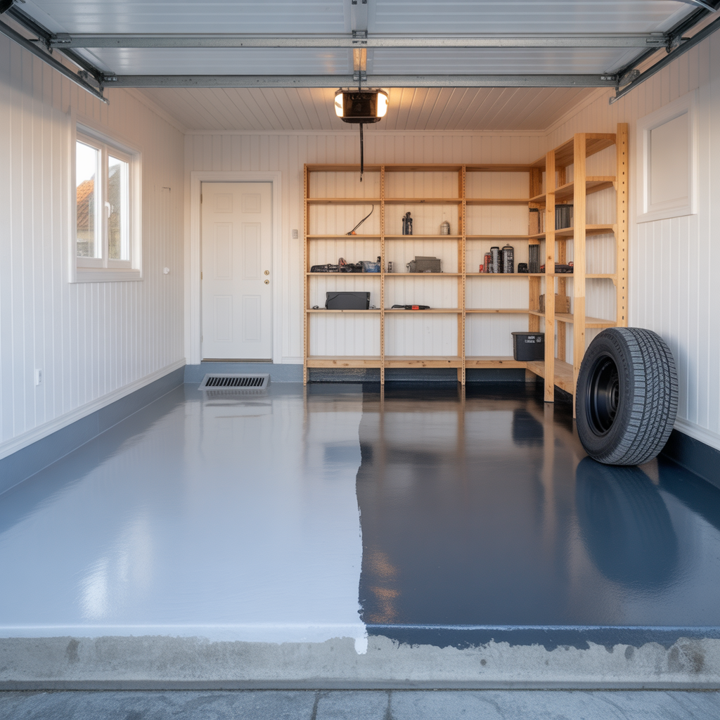 mala betonggolv i garage jamforelse av fargsystem